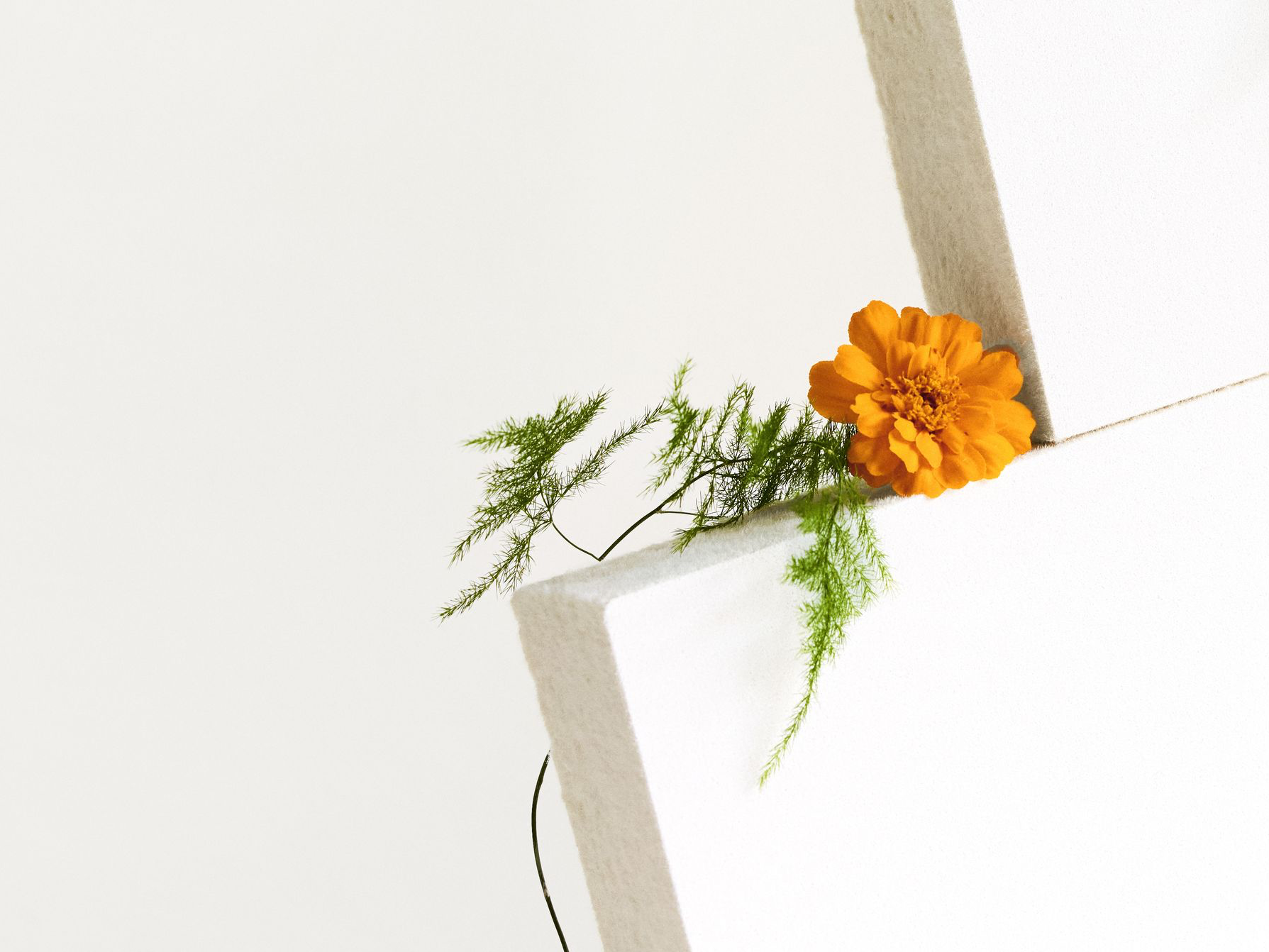 Aisti acoustic tile with orange and green flowers